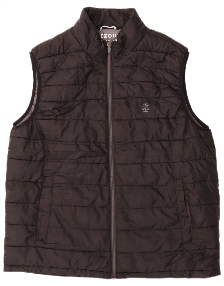 Gilet imbottito da uomo IZOD UK 40 grande poliestere nero