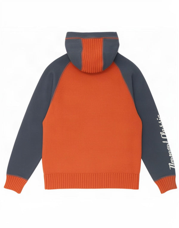 Maglione cardigan con zip intera e cappuccio da uomo Reebok Large Orange Colourblock