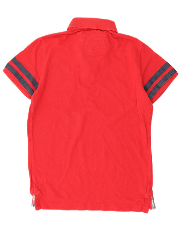 Polo grafica da uomo Superdry in cotone a righe grandi rosse