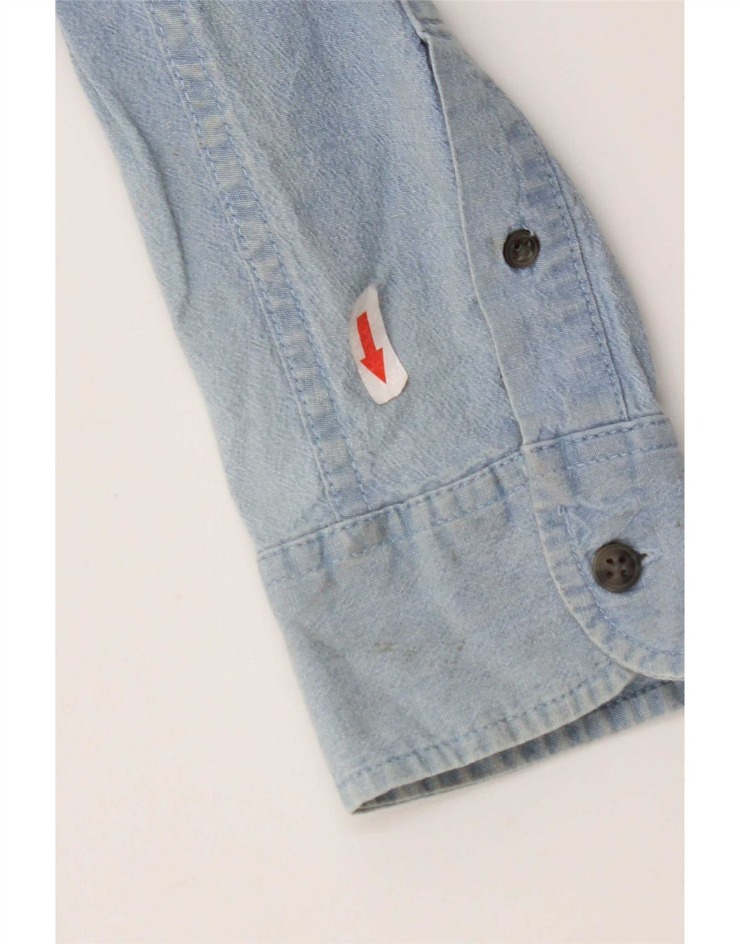 Camicia di jeans da uomo Wrangler grande in cotone blu