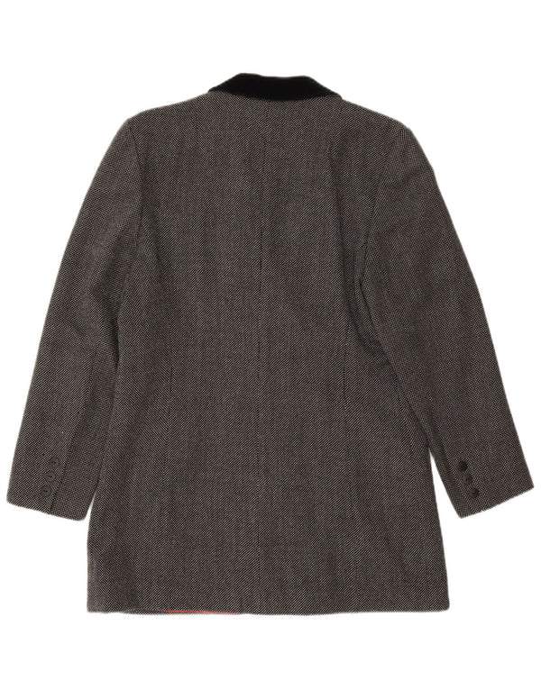 Giacca blazer doppiopetto da donna Clementino EU 36 piccola lana grigia