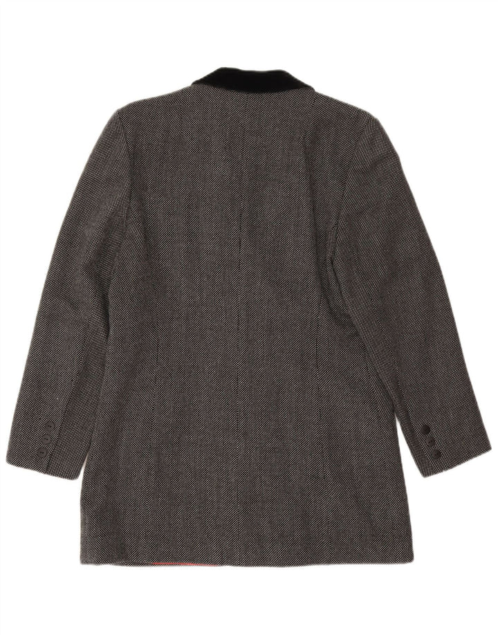 Giacca blazer doppiopetto da donna Clementino EU 36 piccola lana grigia
