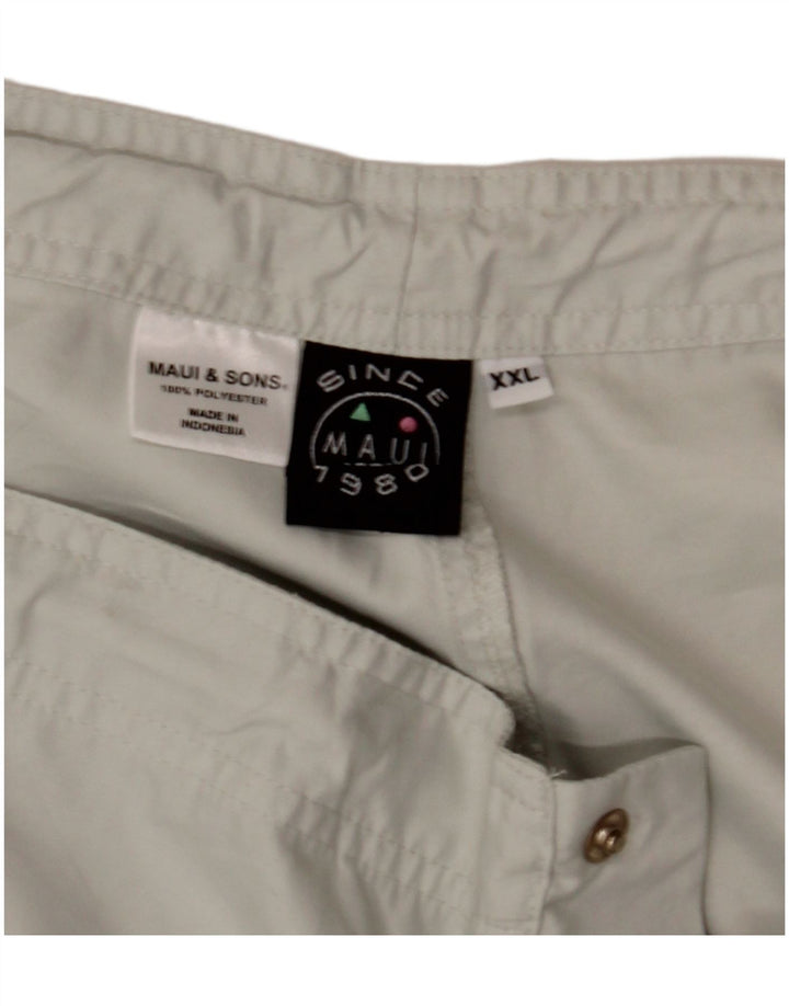 Pantaloncini bermuda cargo da uomo MAUI AND SONS 2XL W40 poliestere grigio
