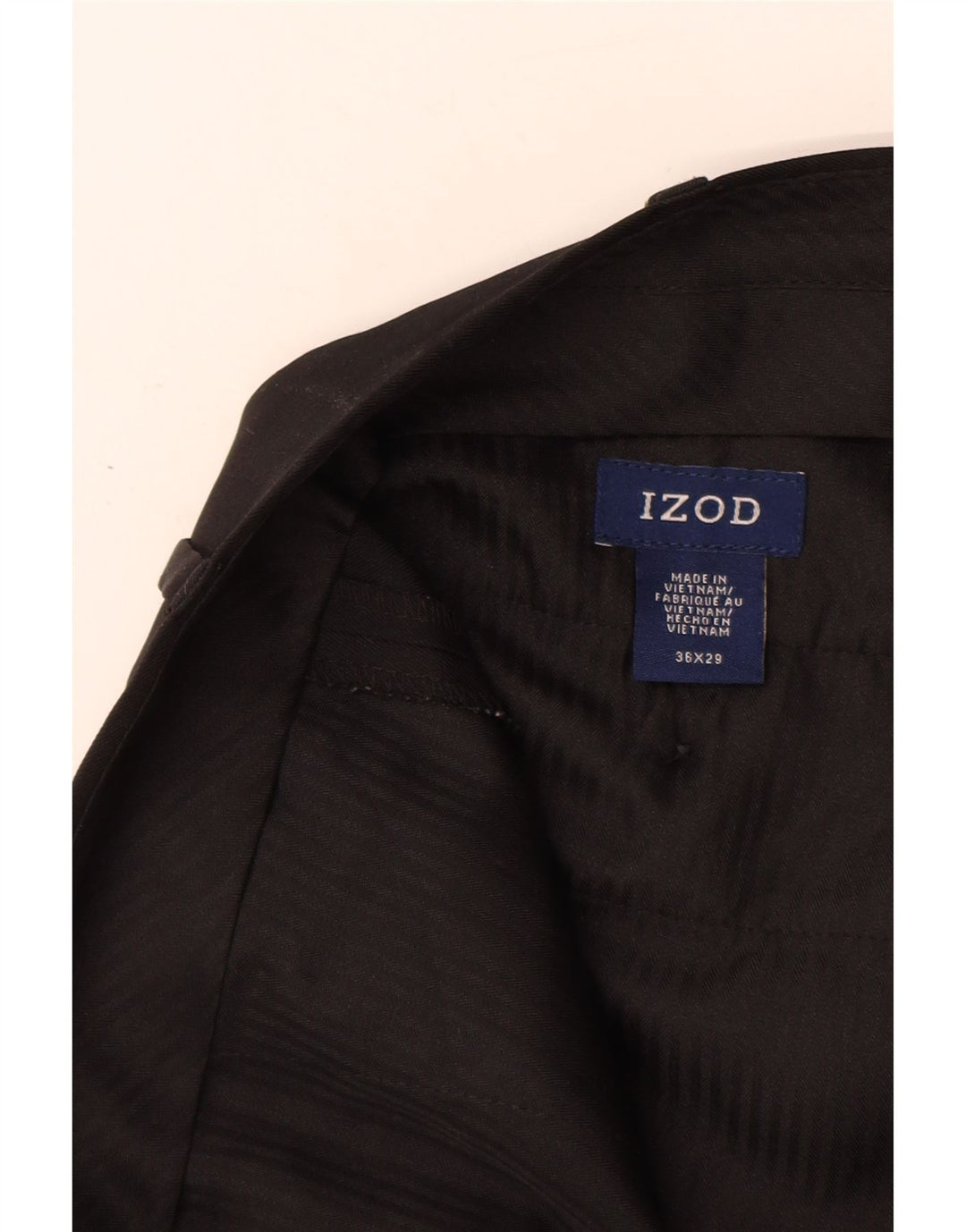 Pantaloni da abito dritti da uomo IZOD W36 L29 poliestere nero