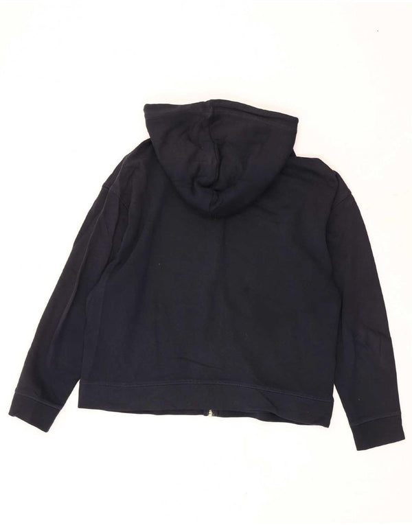Maglione con cappuccio e zip da donna Tommy Hilfiger UK 16 grande cotone blu navy