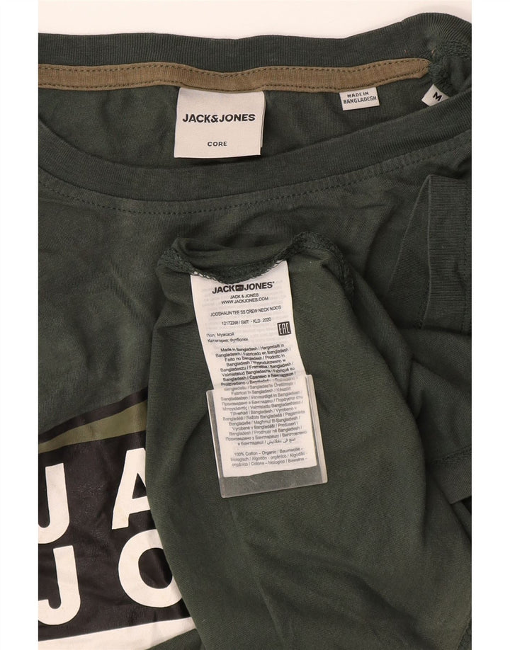 T-shirt grafica da uomo Jack & Jones Top in cotone verde medio