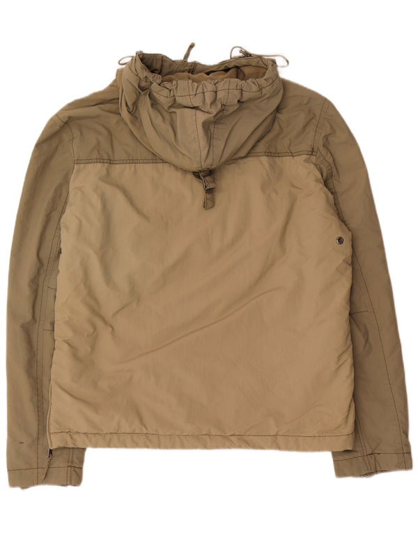 Giacca anorak con cappuccio grafico da donna Napapijri UK 16 Large Khaki Poliammide