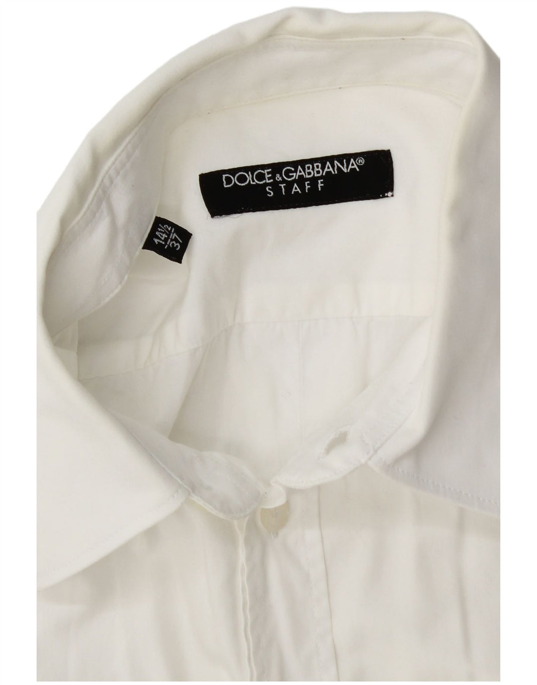 DOLCE & GABBANA Camicia da uomo Taglia 14 1/2 37 Piccola in cotone bianco