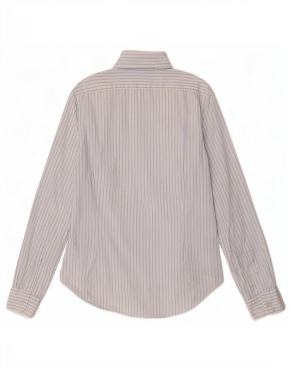 Camicia da donna Ralph Lauren US 6 cotone gessato blu medio
