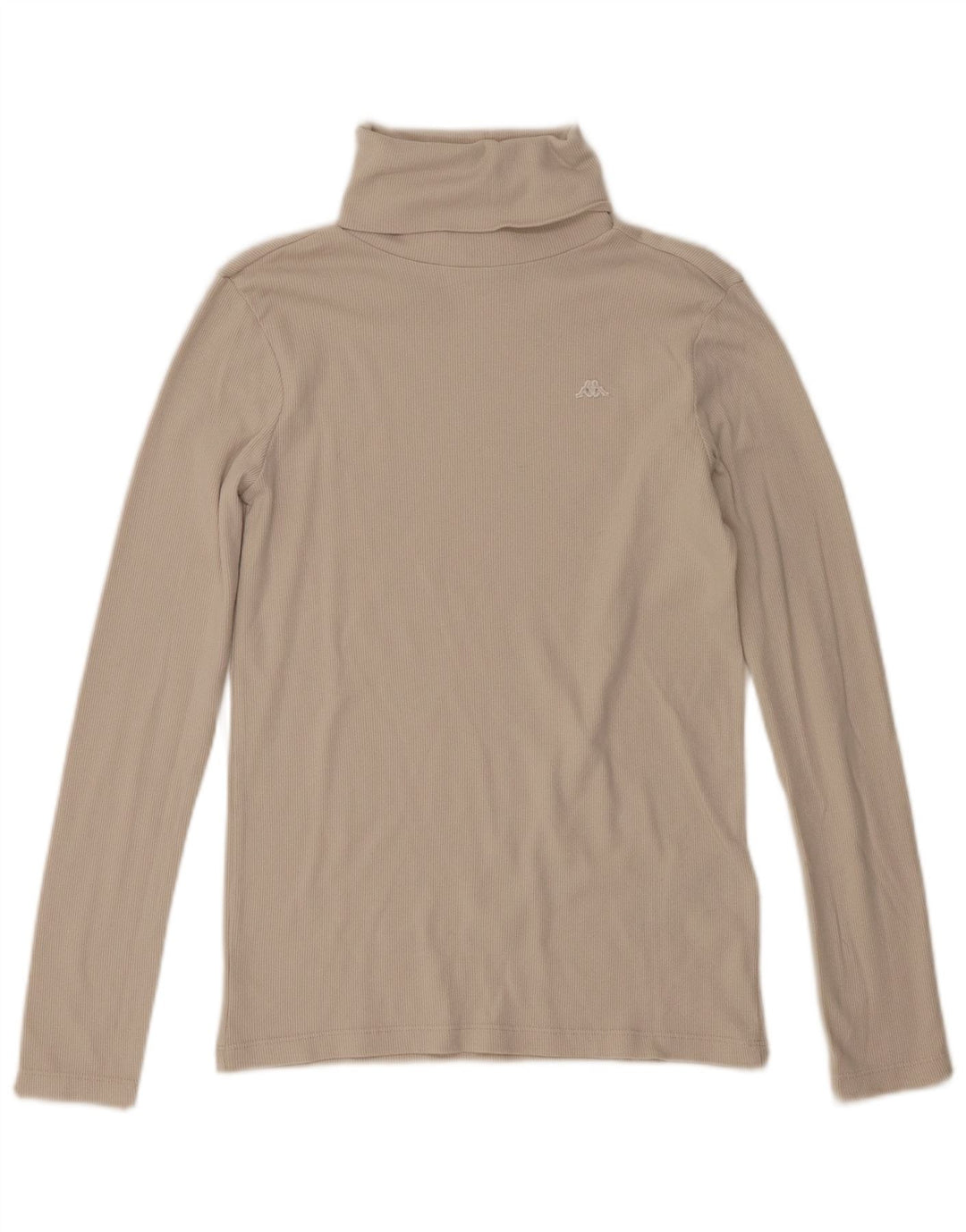 Top Kappa da donna a maniche lunghe UK 10 piccolo in cotone beige
