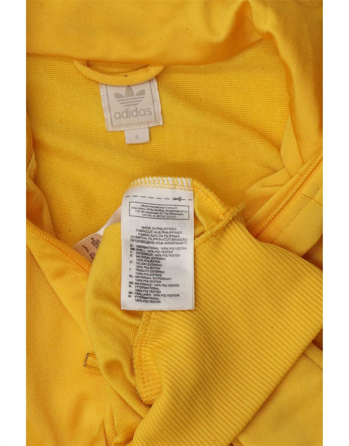 Giacca da ginnastica da uomo dalla vestibilità ampia Adidas piccola in poliestere giallo