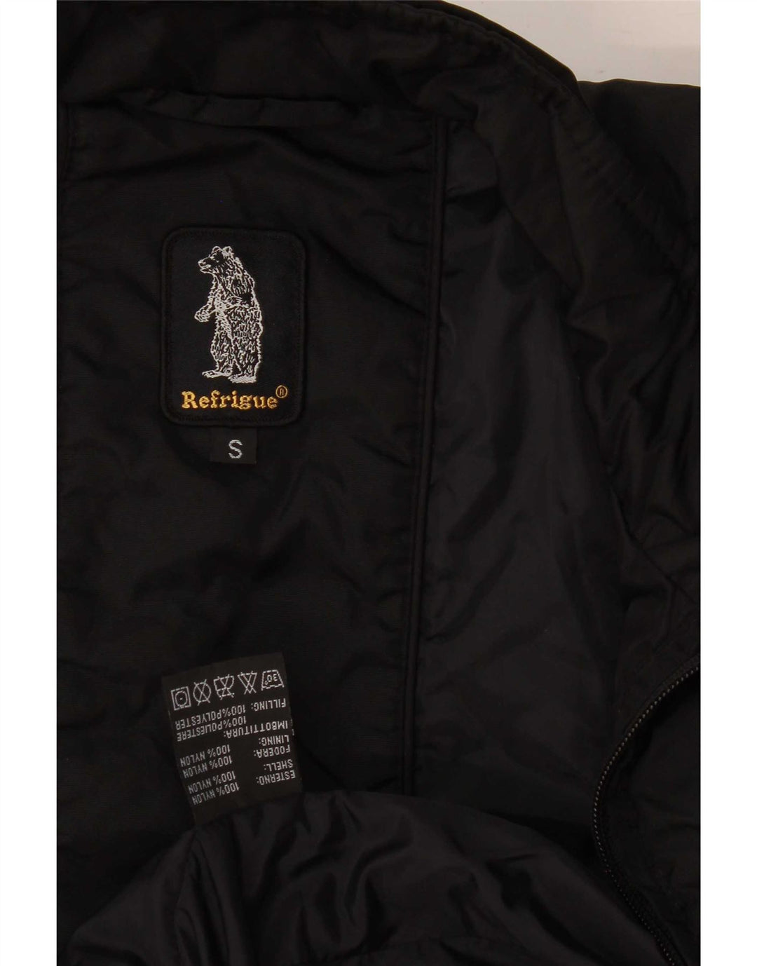 Gilet imbottito da uomo Refrigue UK 36 piccolo in nylon nero