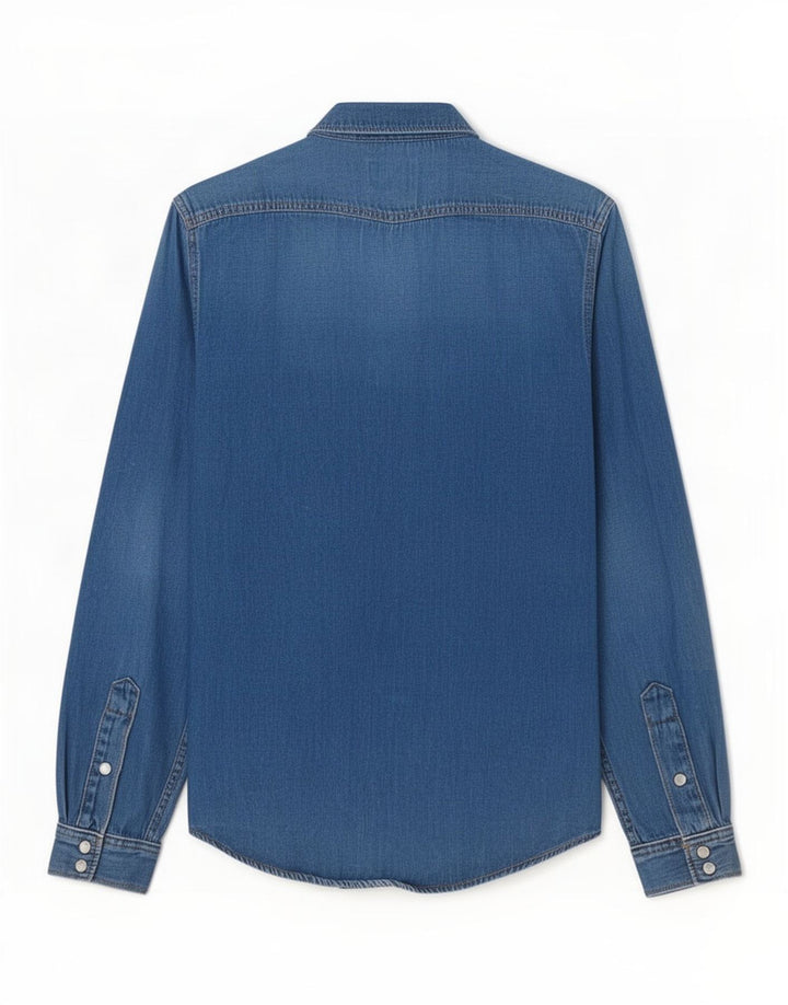 PEPE Jeans Camicia Denim Bambino 15-16 Anni Cotone Blu