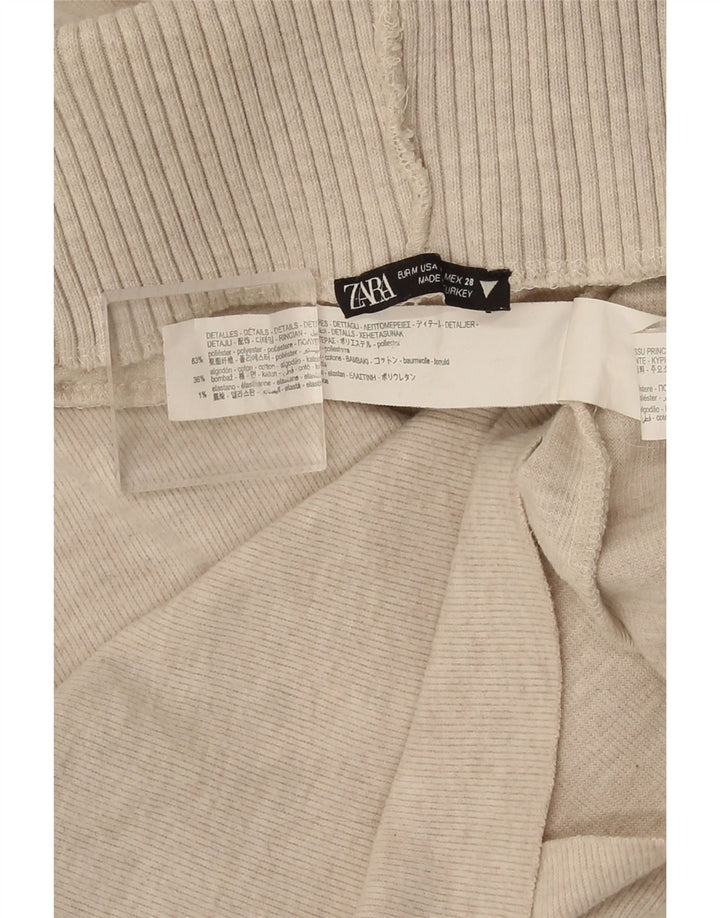 Maglione maglione collo alto senza maniche da donna Zara UK 12 Beige medio