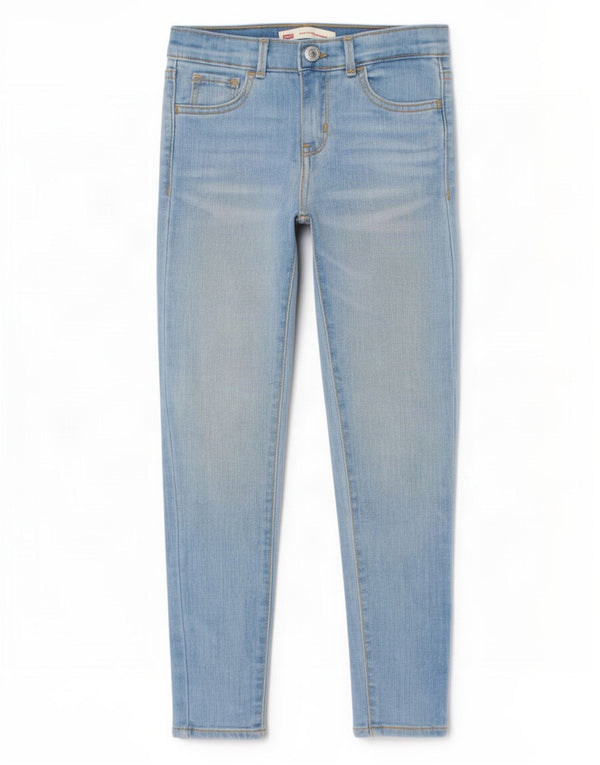 Jeans Levi's Girls 710 Skinny 7-8 anni W24 L23 Cotone Blu