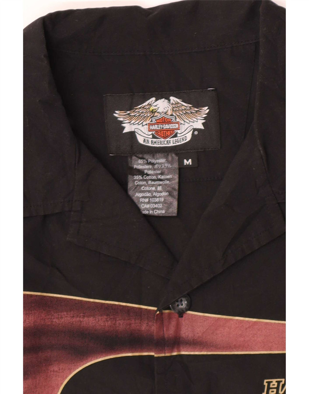 Maglietta grafica da uomo a maniche corte Harley Davidson, moto nera media