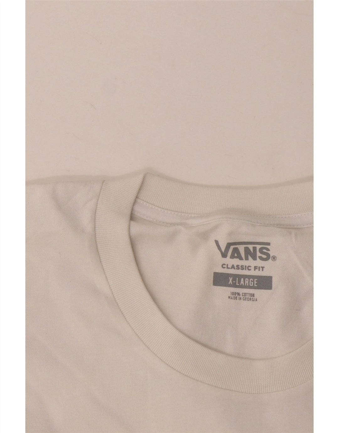 T-shirt da uomo con vestibilità classica VANS XL in cotone bianco