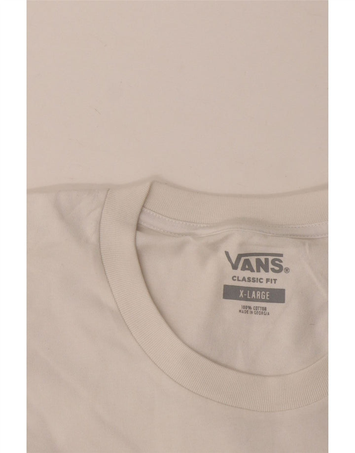 T-shirt da uomo con vestibilità classica VANS XL in cotone bianco