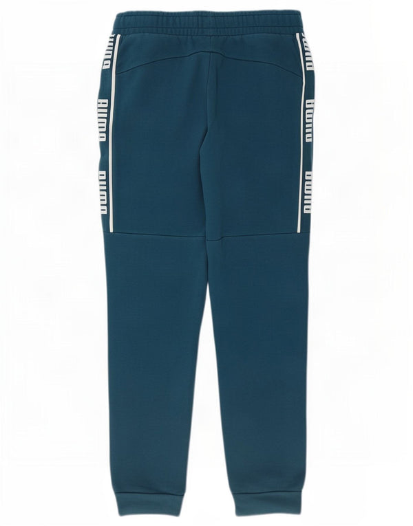 Pantaloni da tuta grafica da uomo Puma Joggers piccoli in cotone blu