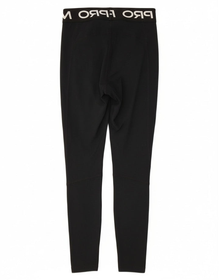 Leggings grafici da donna Nike UK 8 piccoli poliestere nero
