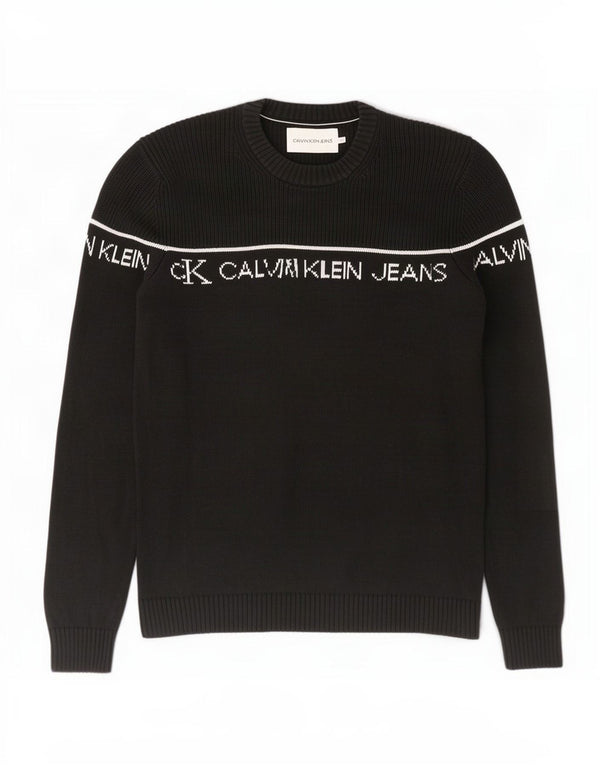 Calvin Klein Jeans da uomo maglione girocollo con grafica XL cotone nero