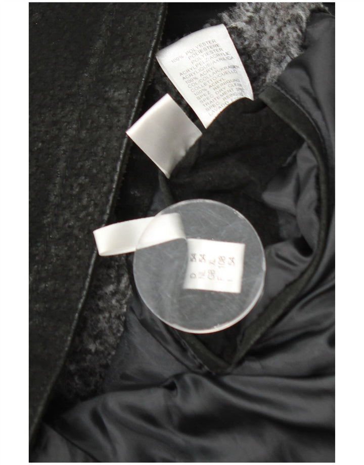 Giacca in pelle vintage da uomo UK 42 XL Pelle Fair Isle nera