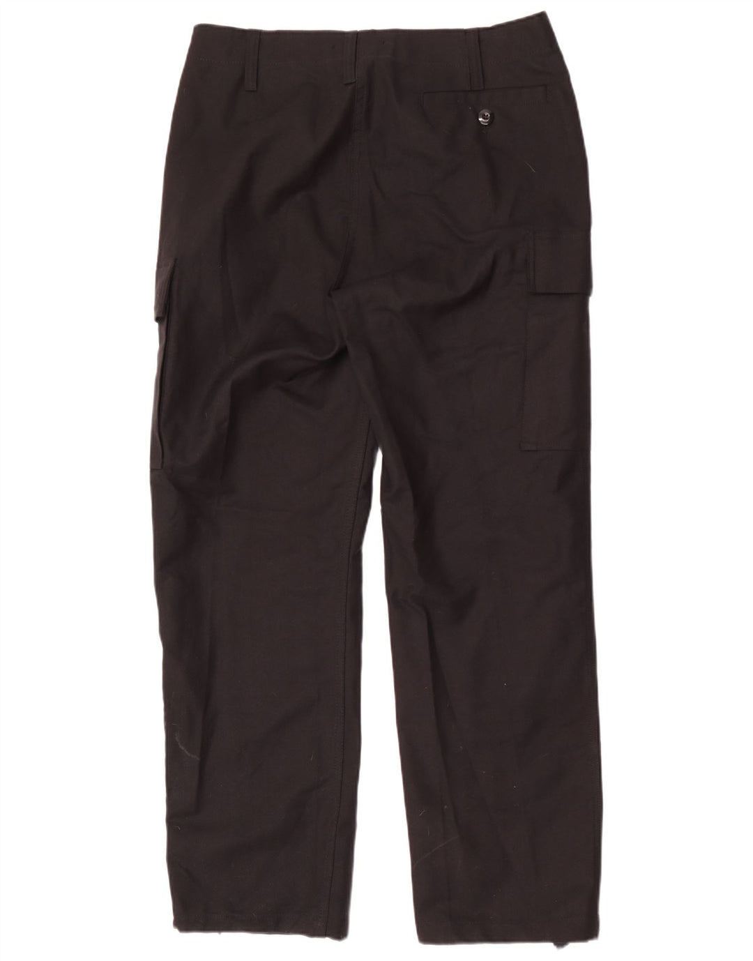 Pantaloni cargo dritti da uomo vintage W34 L32 in cotone nero