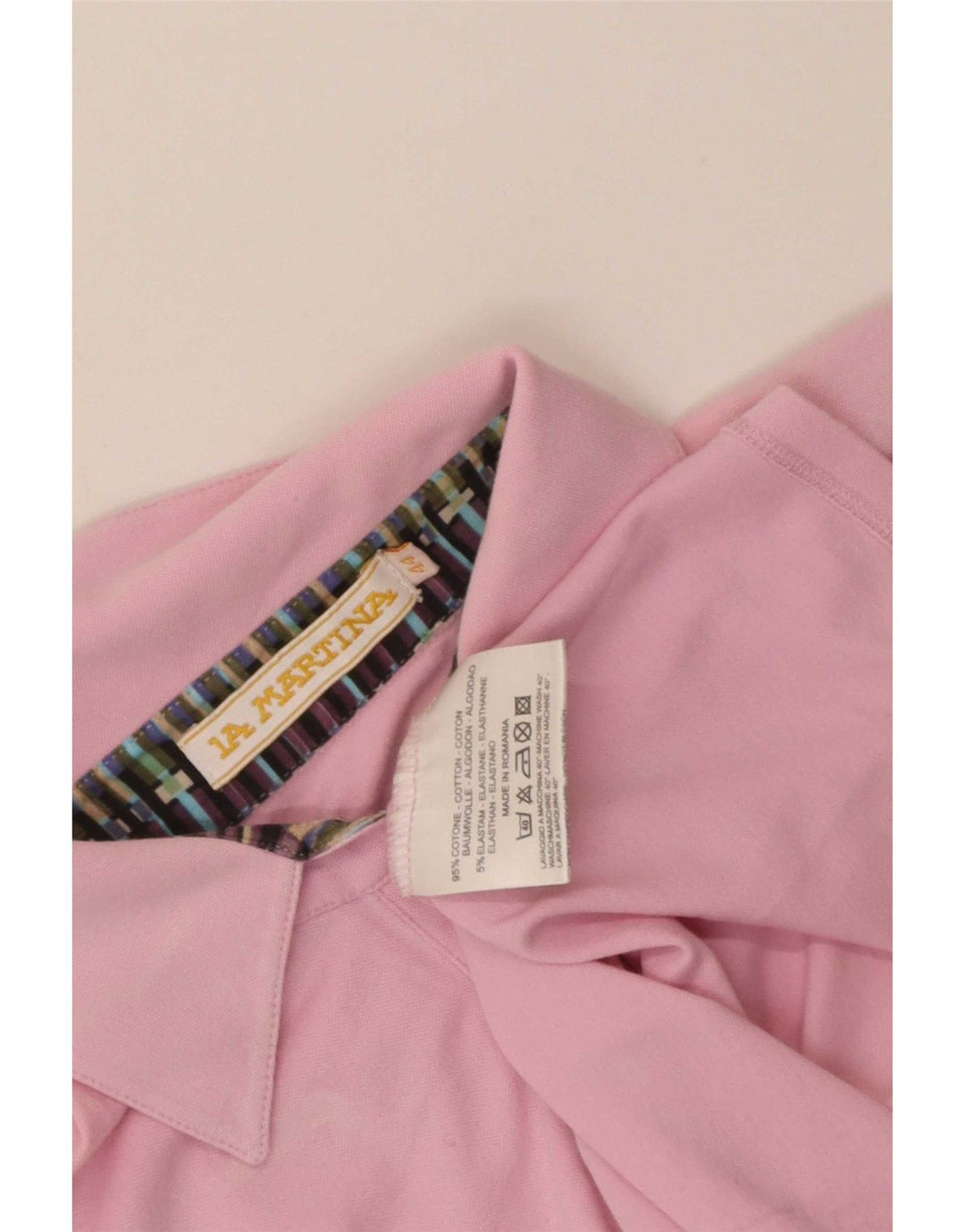 Polo grafica da donna La Martina IT 44 cotone rosa medio