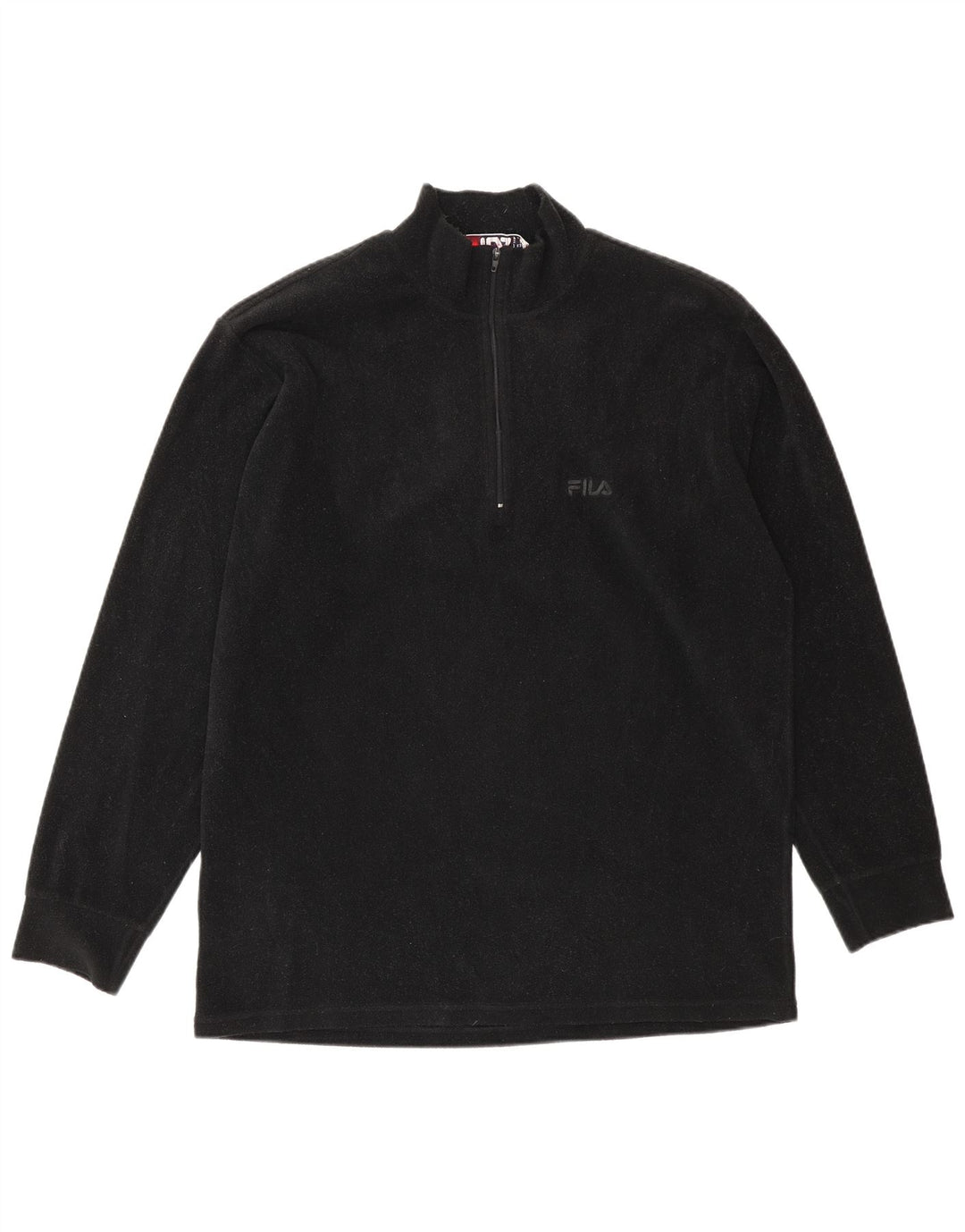 Maglione in pile Fila da uomo con zip e collo IT 52/54 Large Nero