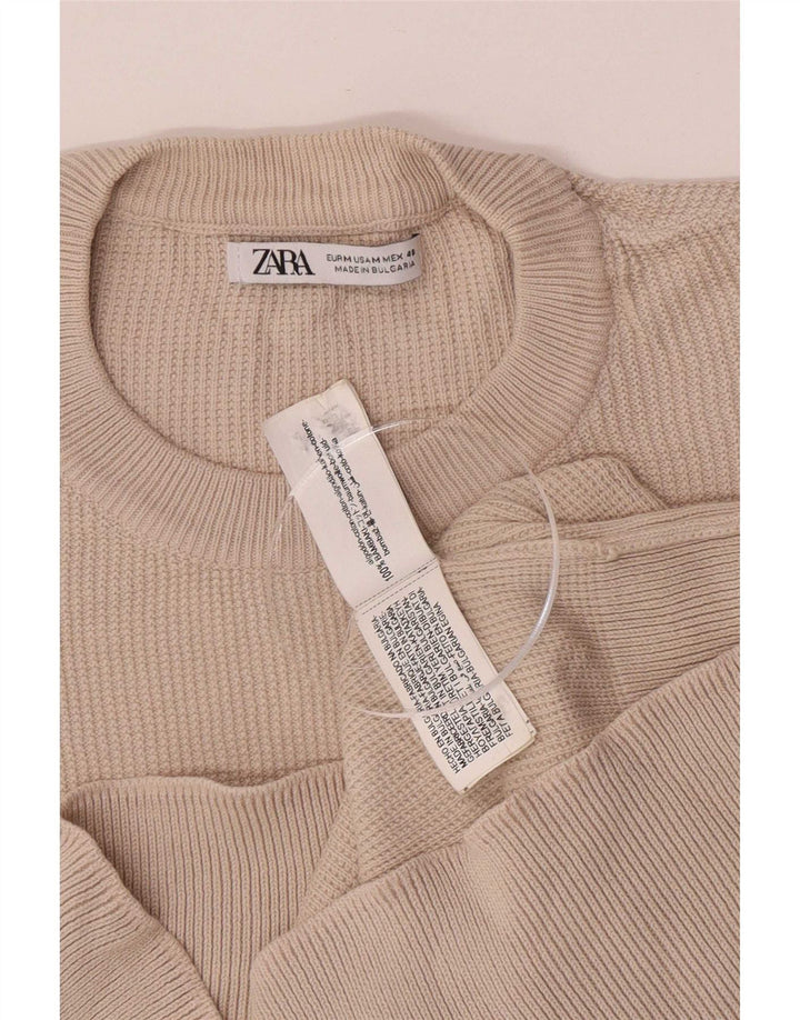 Maglione maglione girocollo da uomo Zara beige medio