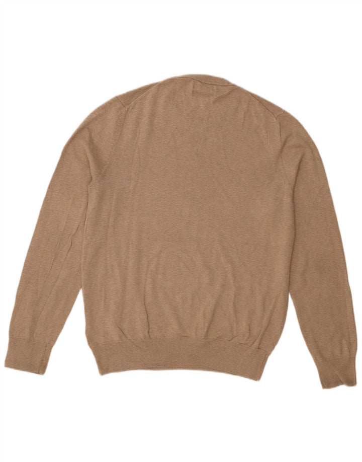 Maglione maglione girocollo da uomo Marks & Spencer in cotone beige medio