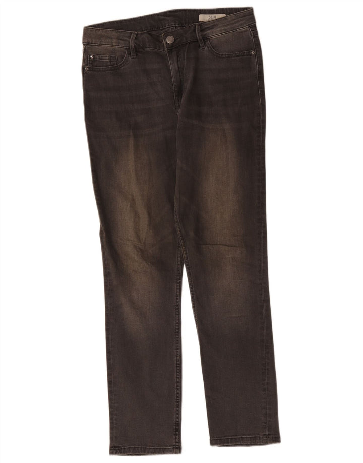 Jeans slim da donna Marks & Spencer UK 10 piccoli W30 L28 cotone grigio