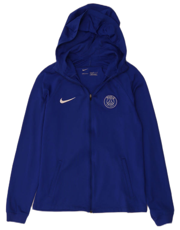 Felpa con cappuccio e zip da ragazzo Nike Paris Saint-Germain 12-13 anni, grande blu