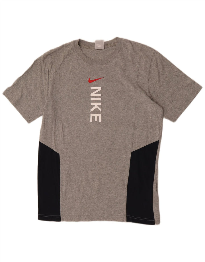 T-shirt grafica da uomo Nike Top in cotone color block grigio medio