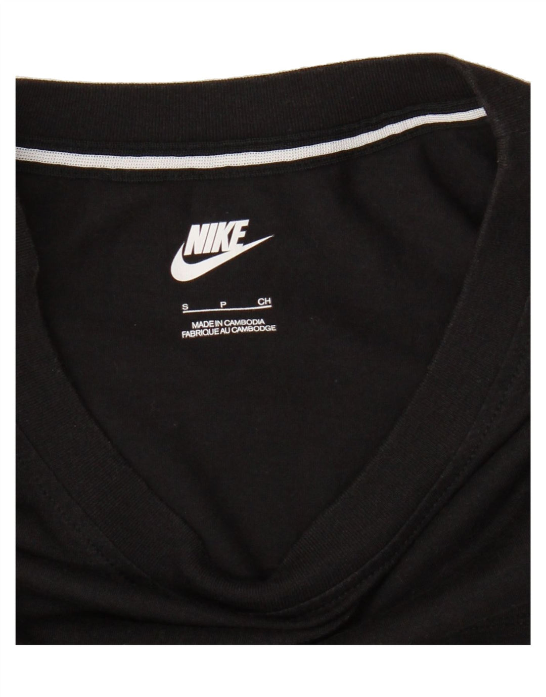 NIKE Mens Top Long Sleeve Small Black Modal Vintage Nike and Second-Hand Nike from Messina Hembry 