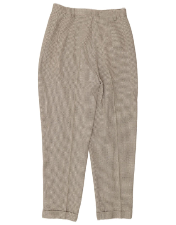 Pantaloni casual a vita alta da donna vintage IT 40 piccoli W26 L27 Beige