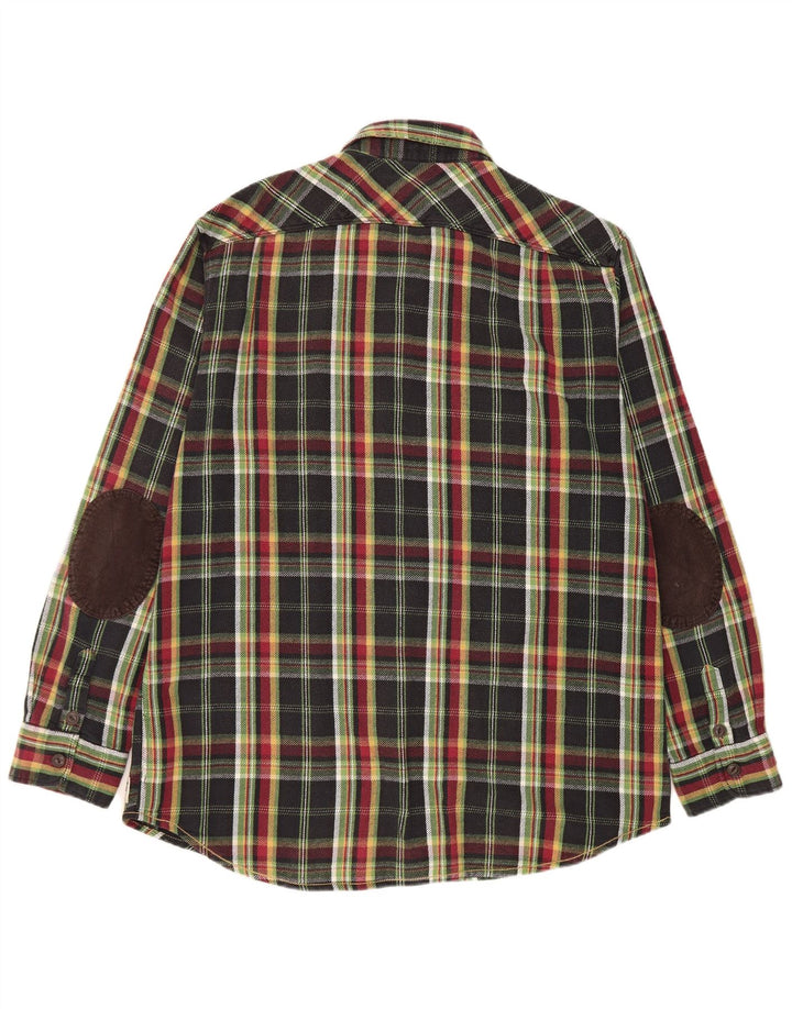 Camicia in flanella da uomo a quadri personalizzata Marlboro Classics 3XL a quadri neri