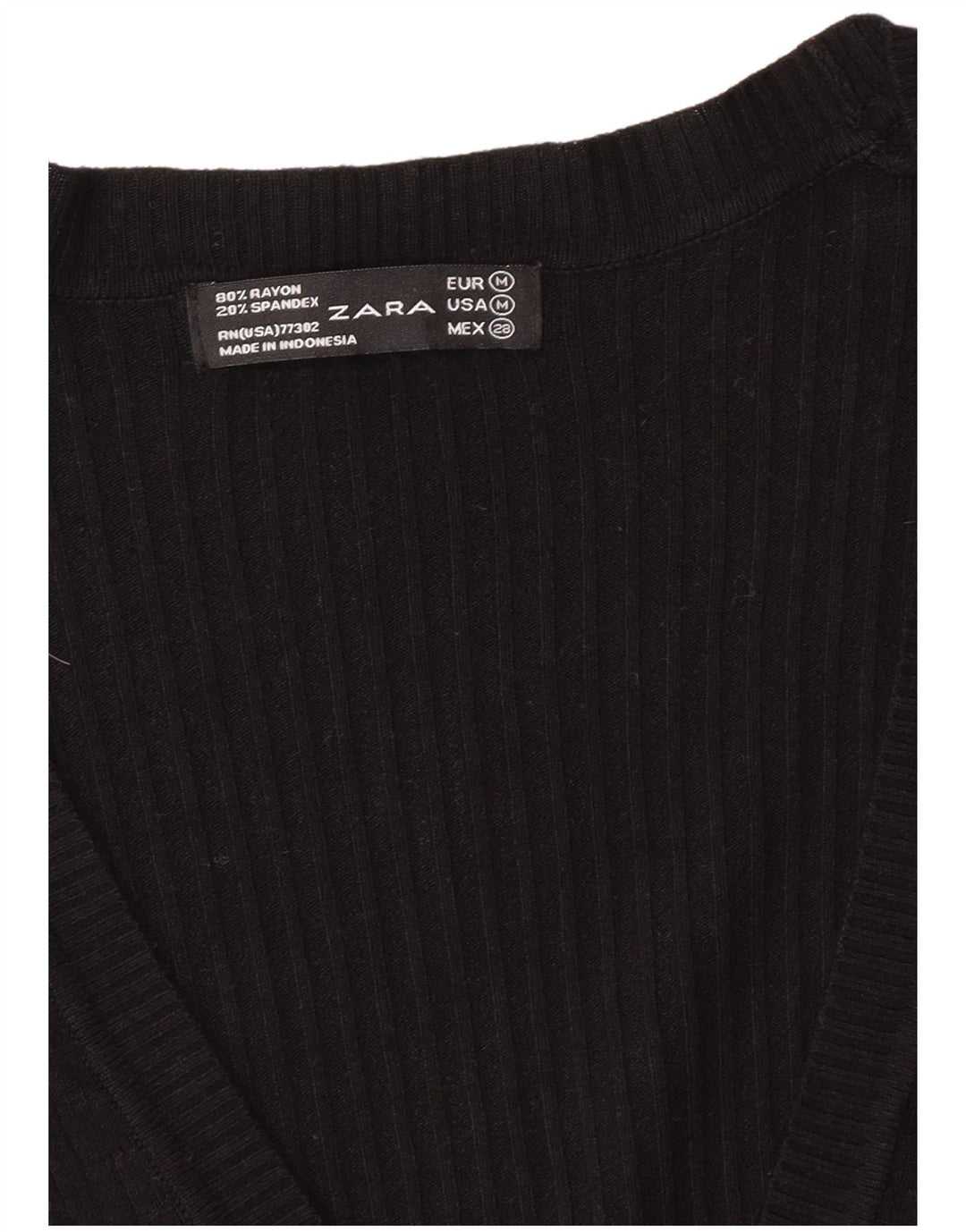 Maglione cardigan da donna Zara UK 12 Rayon nero medio