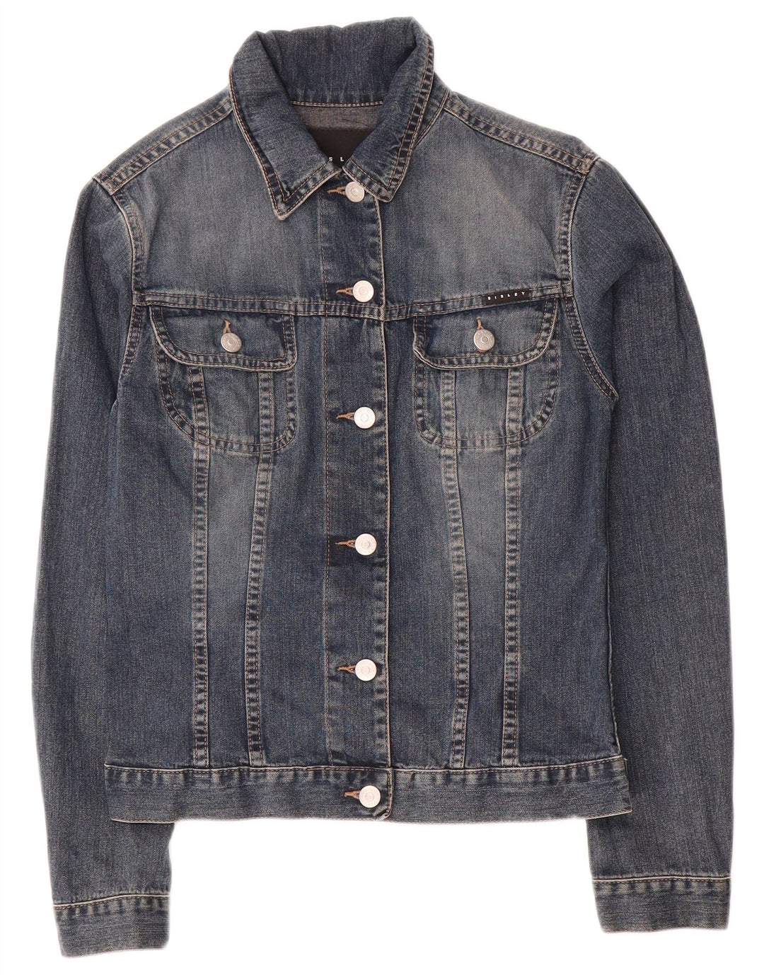 Giacca in denim da donna Sisley UK 6 XS blu cotone