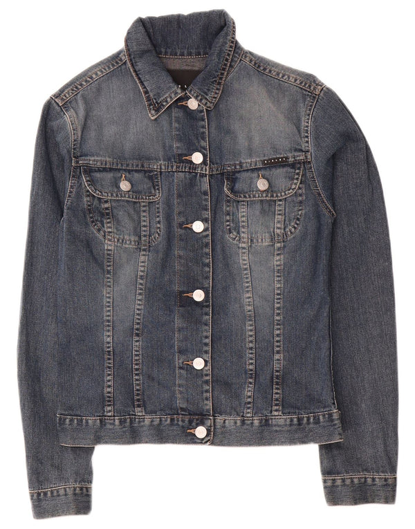Giacca in denim da donna Sisley UK 6 XS blu cotone