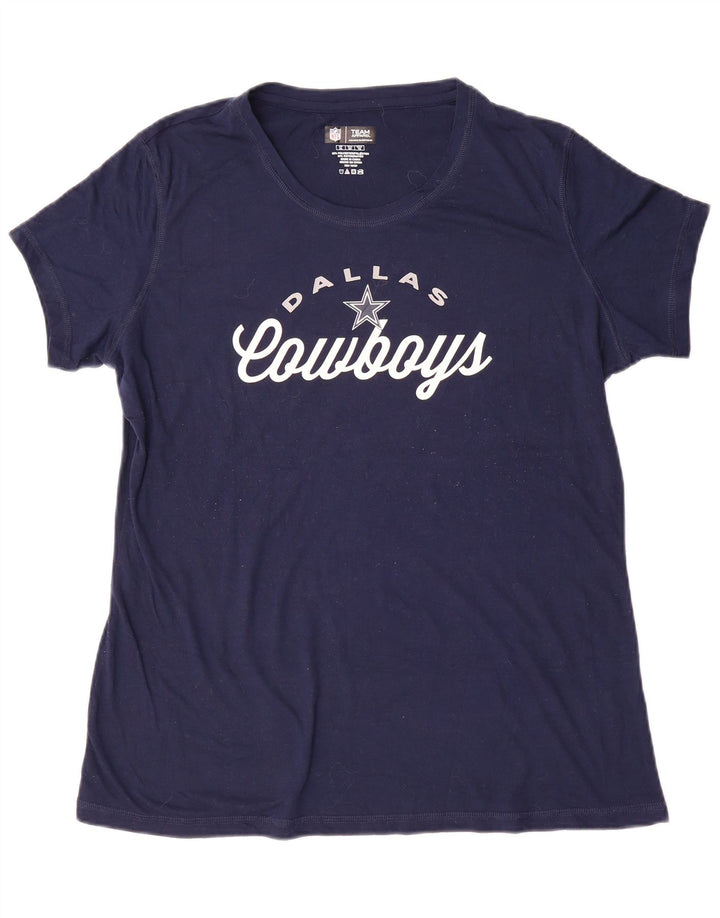 T-shirt grafica da donna NFL Dallas Cowboys UK 18 XL poliestere blu navy