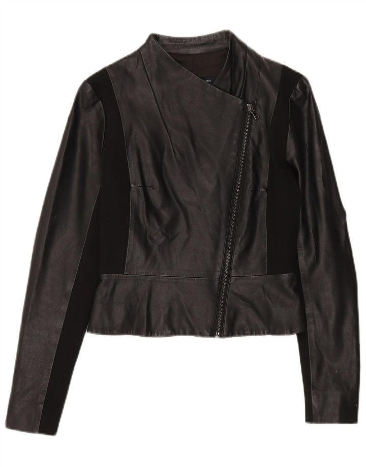 Giacca da motociclista corta da donna French Connection UK 6 XS poliuretano nero