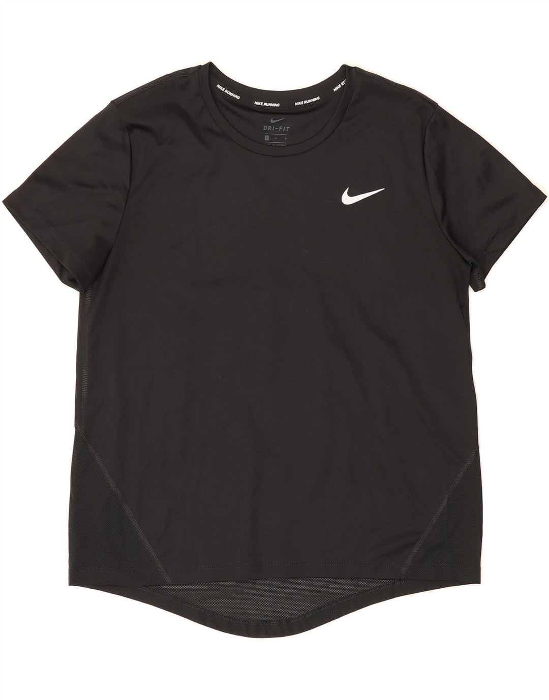NIKE Womens Dri Fit T-Shirt Top UK 14 Medium Black Vintage Nike and Second-Hand Nike from Messina Hembry 