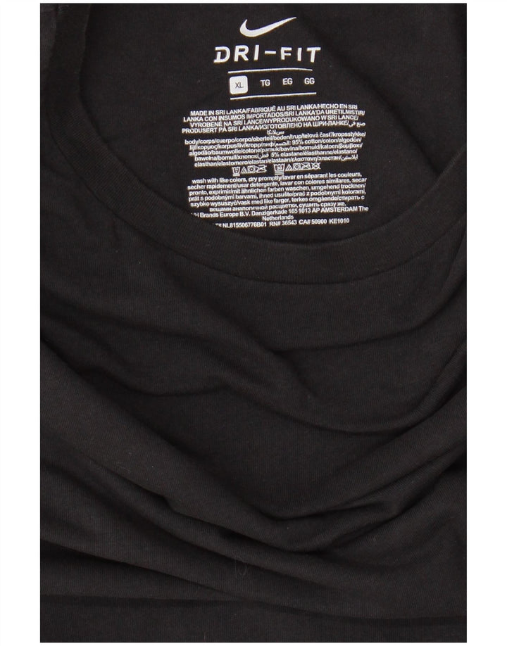 T-shirt NIKE da uomo Dri Fit Top XL in cotone nero