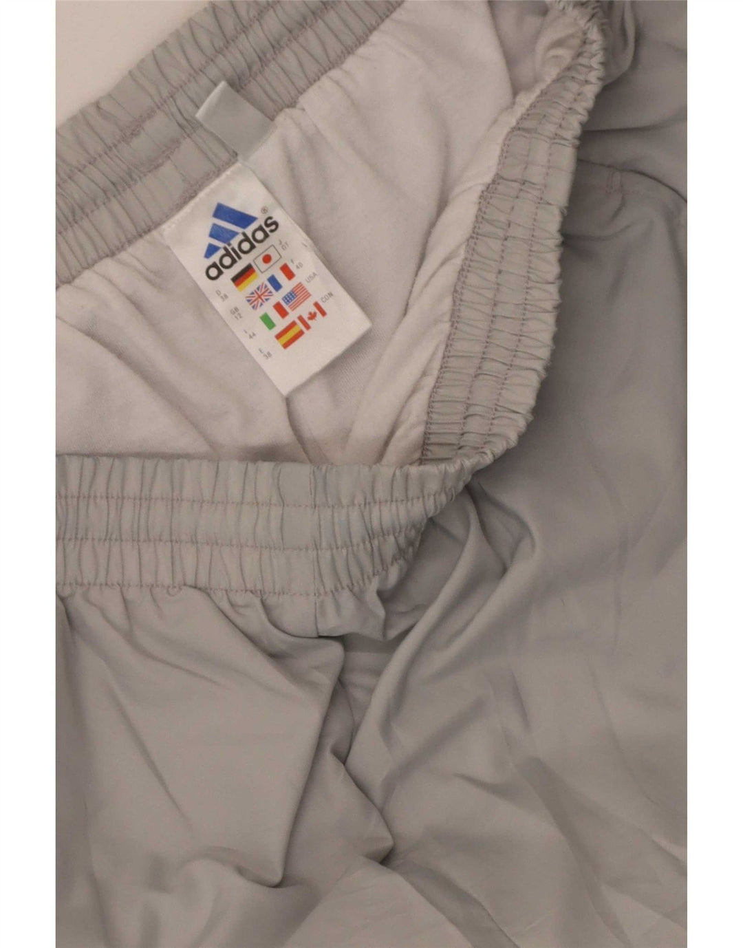 Pantaloni della tuta da donna Adidas UK 12 Poliestere grigio medio