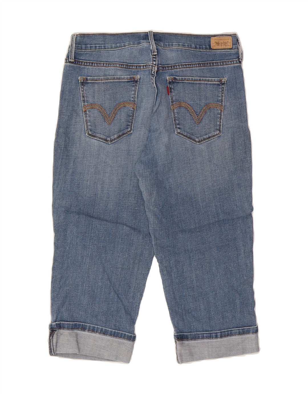 LEVI'S Womens 515 High Rise Capri Jeans US 6 Medium W30 L19 Blue Cotton Vintage Levi's and Second-Hand Levi's from Messina Hembry 