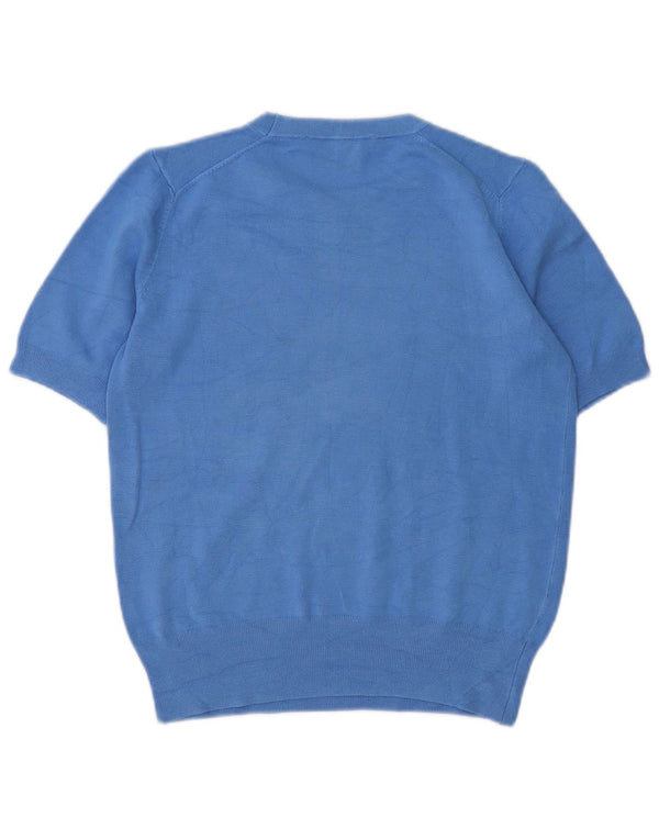 Maglione girocollo a maniche corte da donna Zara UK 16 grande blu