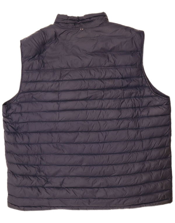 Gilet imbottito alto da uomo Tommy Hilfiger UK 48 4XL Nylon blu navy