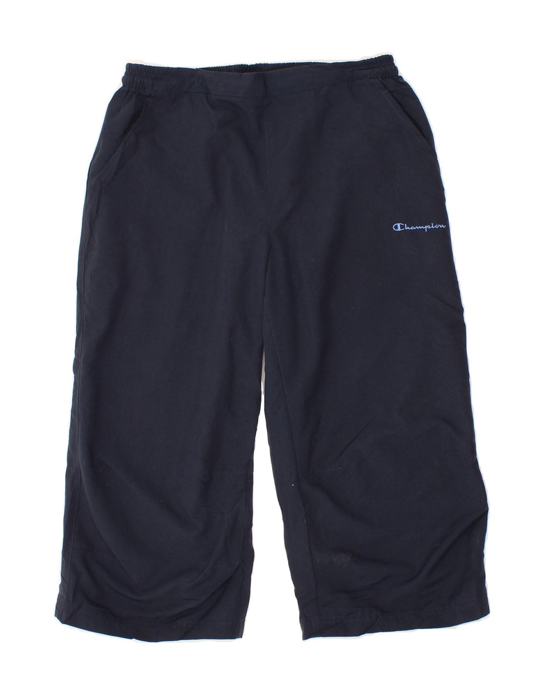 CHAMPION Womens Bermuda Sport Shorts UK 16 Large  Navy Blue Polyester Vintage Champion and Second-Hand Champion from Messina Hembry 