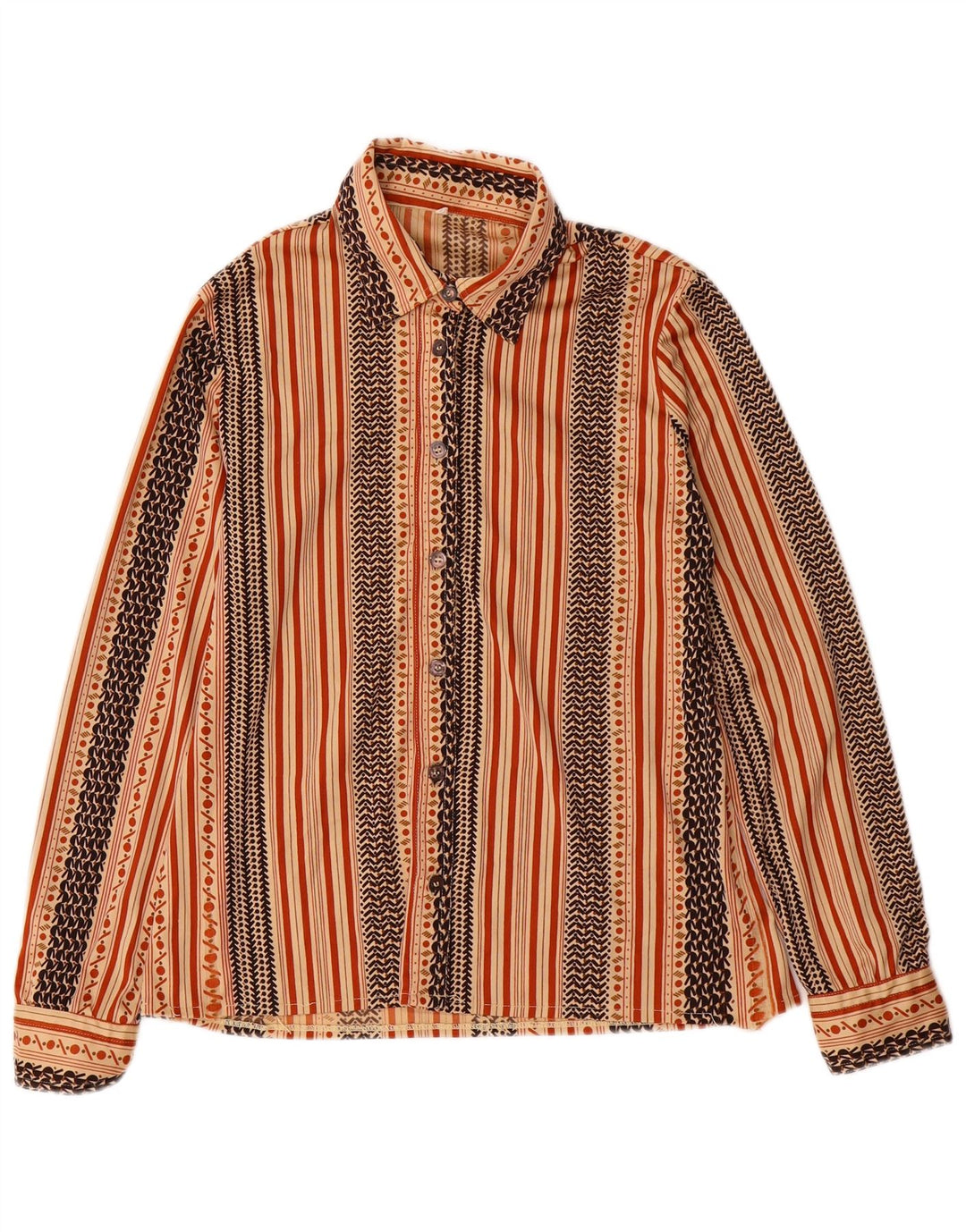 Camicia Donna VINTAGE IT 50 XL Beige a Righe
